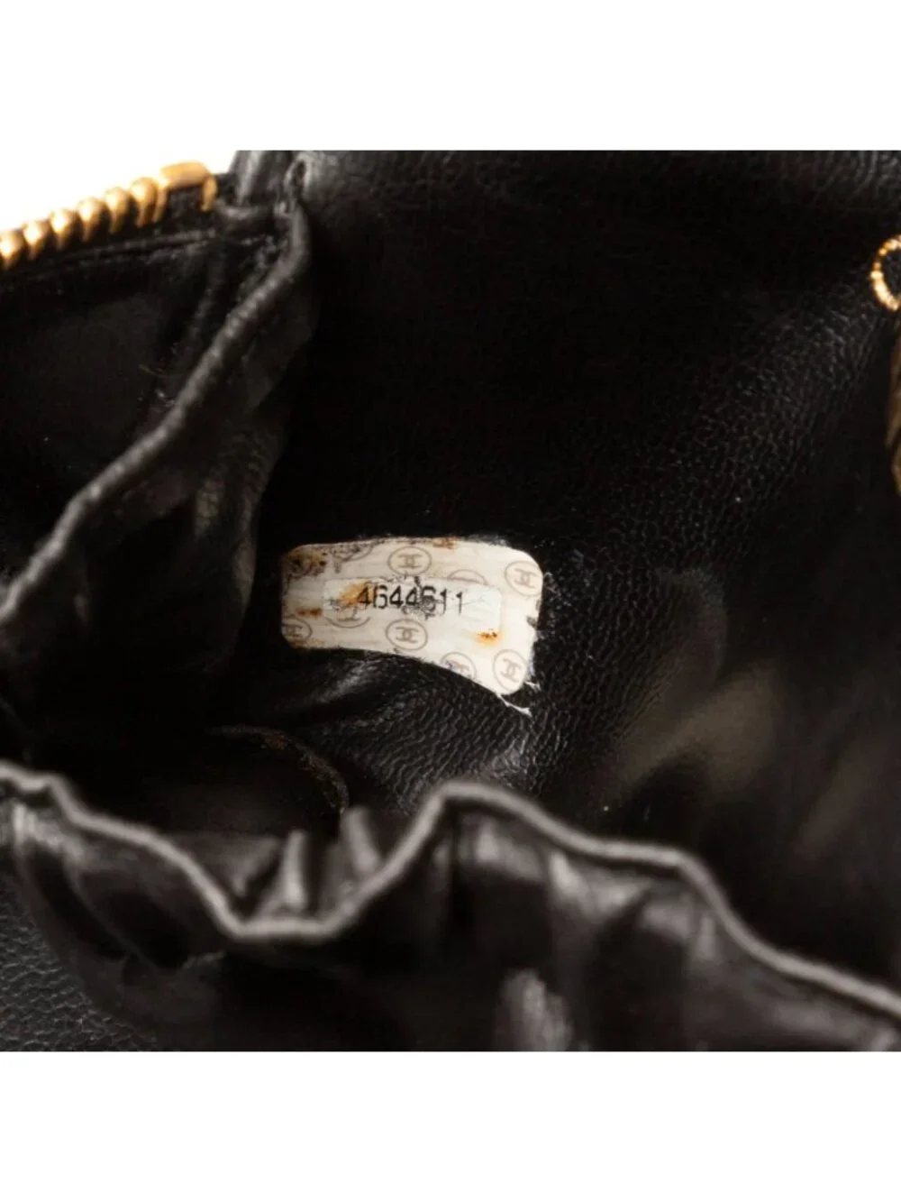 Chanel CC Logo Vanity Bag Black Caviar Leather